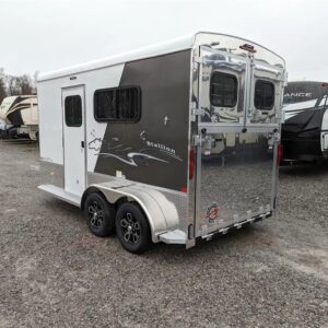 2023 Homesteader Stallion Bumper Pull Aluminum 2 Horse Trailer